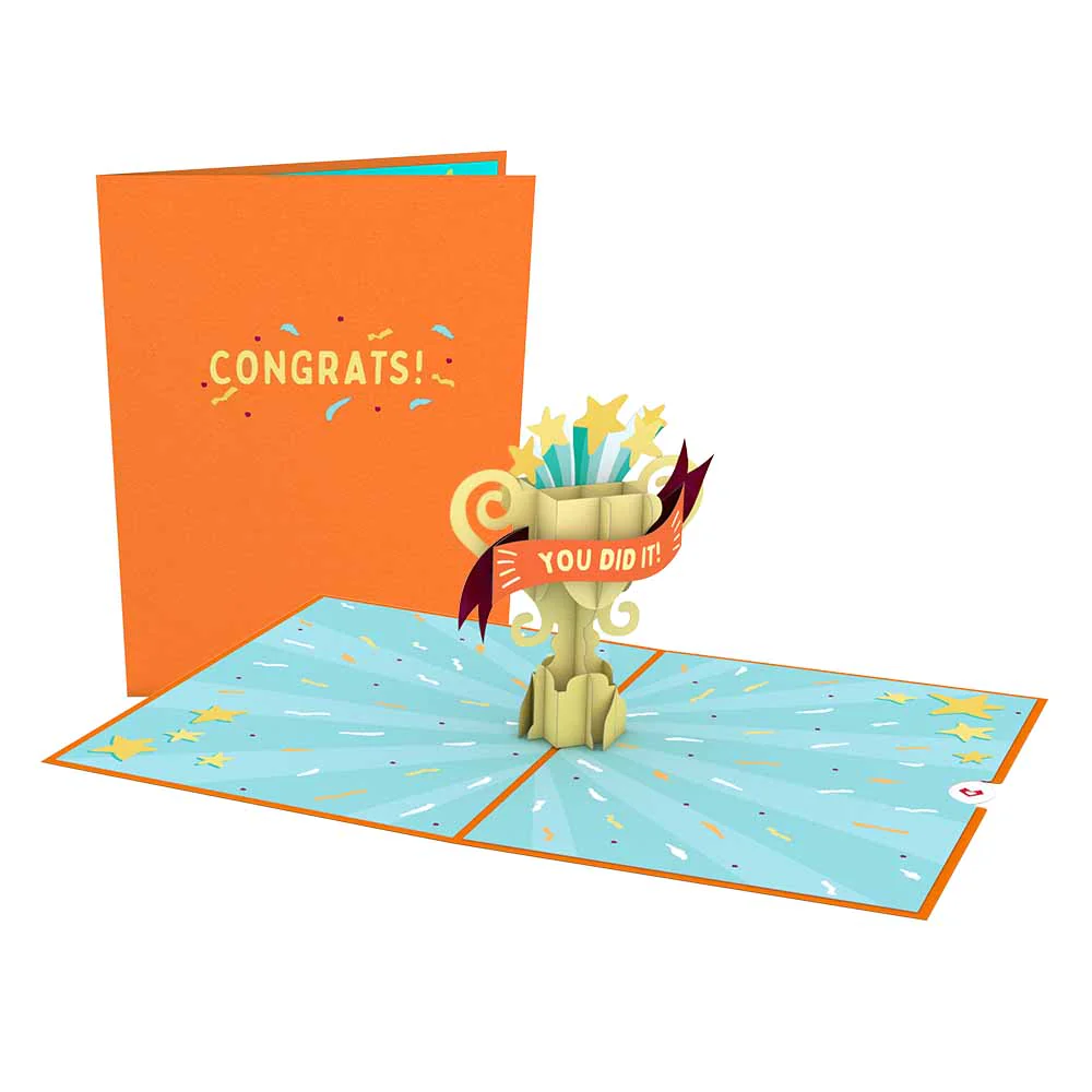 Congrats Trophy Pop-Up Card