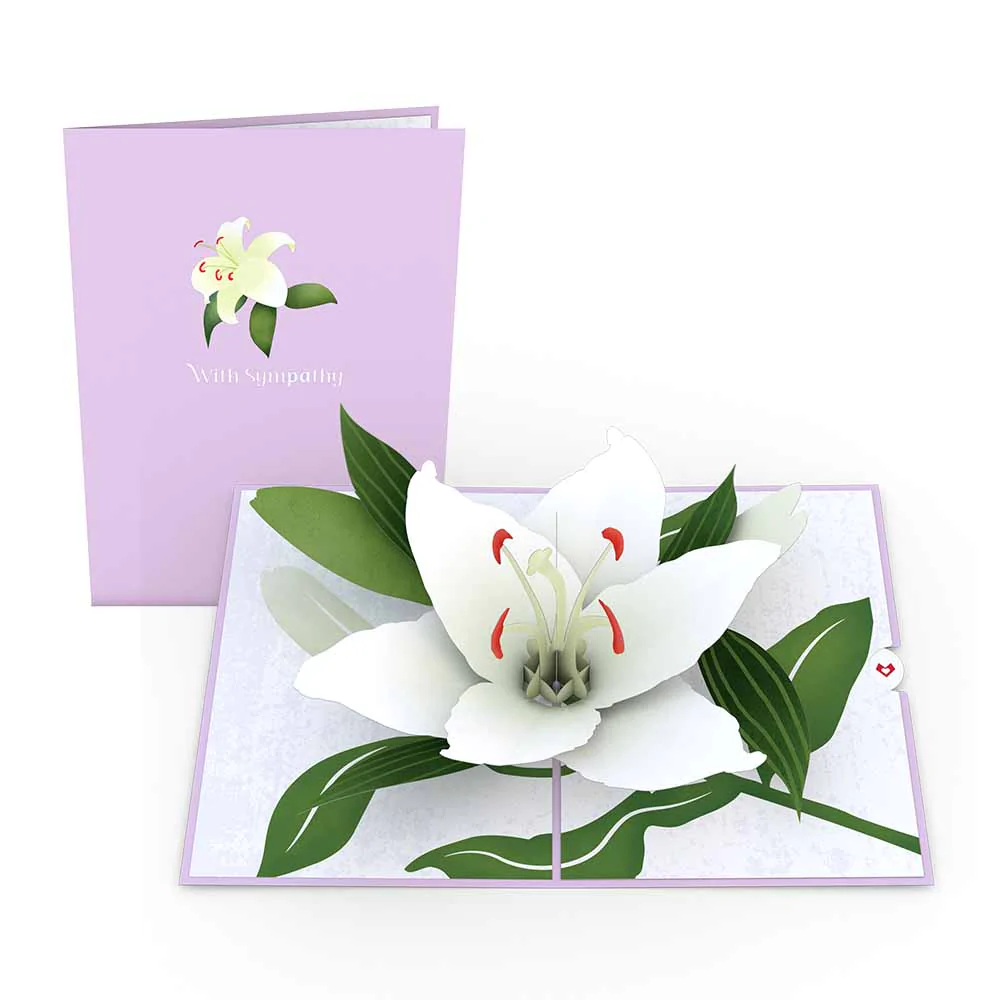 Sympathy Lily Pop-Up Card