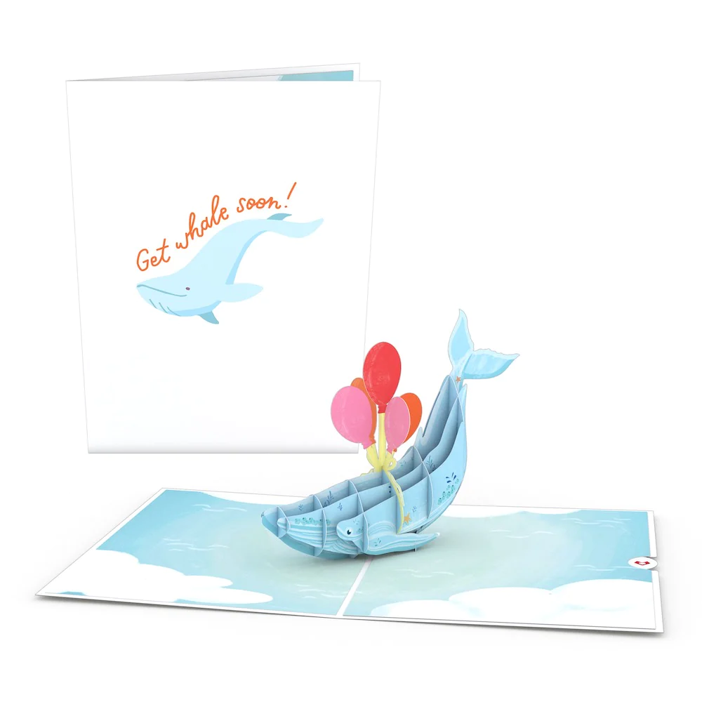 Get Well Whale Pop-Up Card