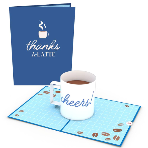 [LP4343] Thanks A Latte Pop-Up Card