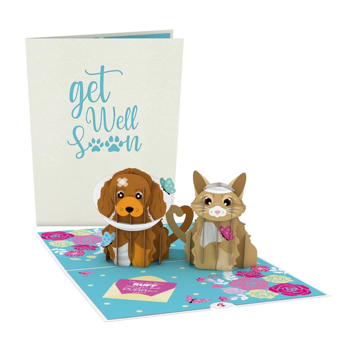 [LP4054] Get Well Soon Pets Pop-Up Card