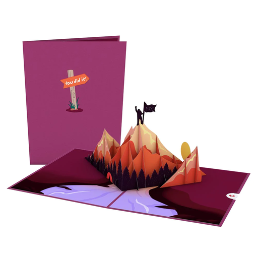 [LP2817] You Did It Mountains Pop-Up Card