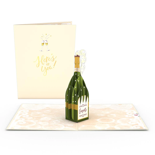 [LP2705] Here's to You Champagne Pop-Up Card