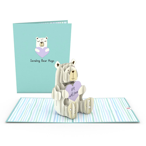 [LP2522] Get Well Bear Pop-Up Card