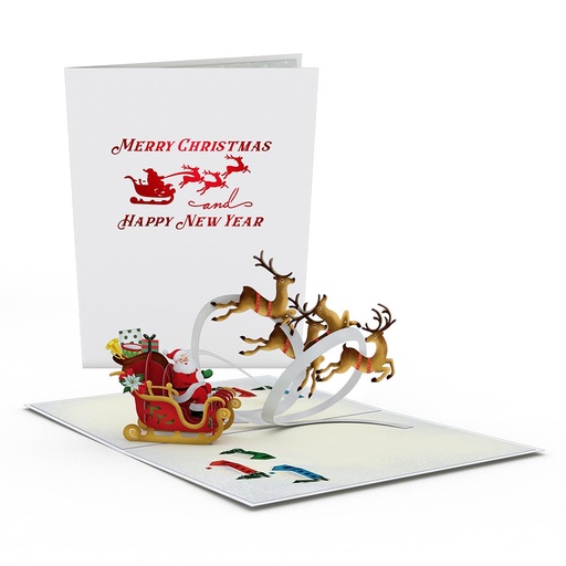 [LP4278] Santa Sleigh and Reindeer