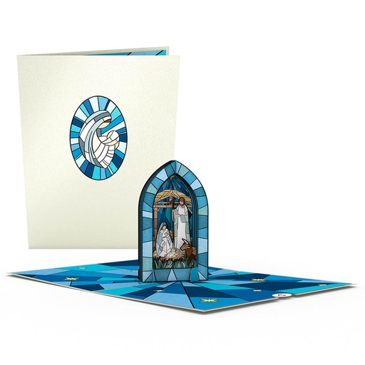 [LP4308] Stained Glass Nativity Window