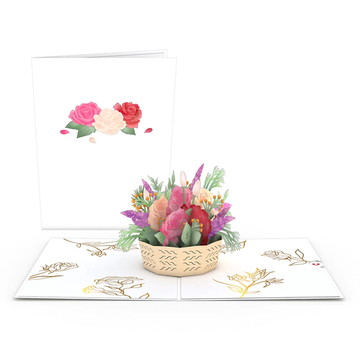 [LP2706] Pink Rose Basket