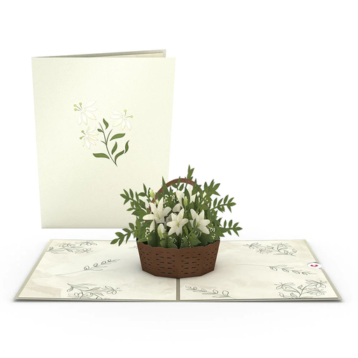 [LP2382] White Flower Basket